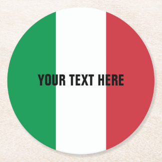 Porta-copo De Papel Redondo Bandeira italiana de portas copos de papel feitas