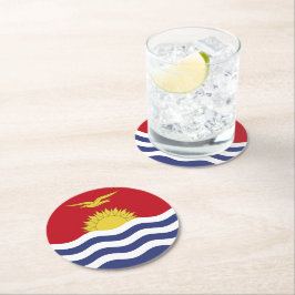 Porta-copo De Papel Redondo bandeira quiribatiana