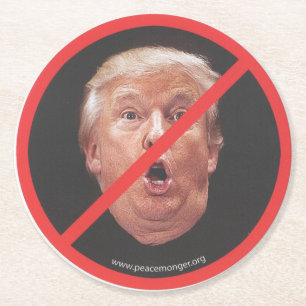 Porta-copo De Papel Redondo Bandeja de Papel Rosto de Trump