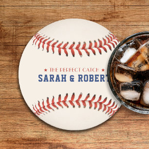Porta-copo De Papel Redondo Baseball Softball Esporte O Casamento De Captura P