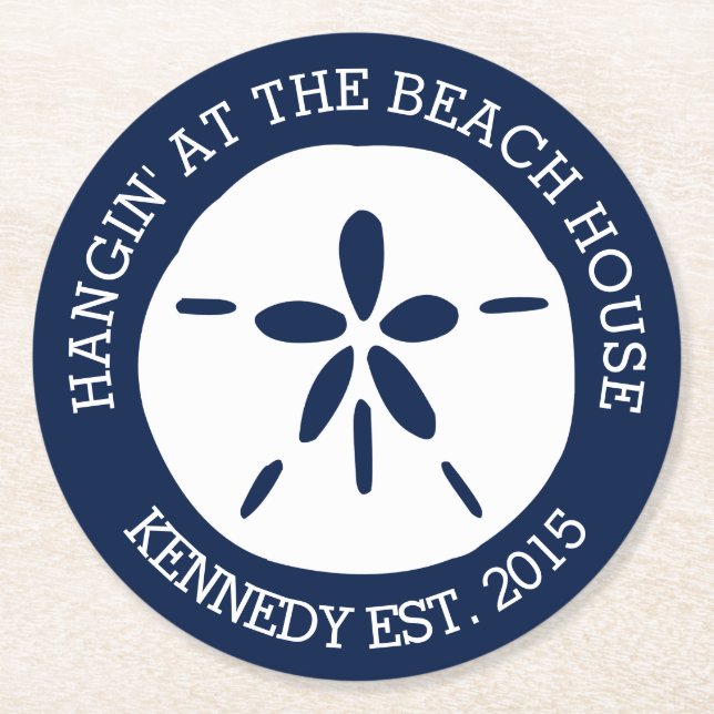 Porta-copo De Papel Redondo Beach House (Frente)