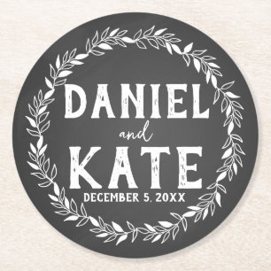 Porta-copo De Papel Redondo bebidas livres personalizadas que wedding o