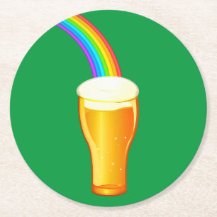 Porta-copo De Papel Redondo Beer Rainbow