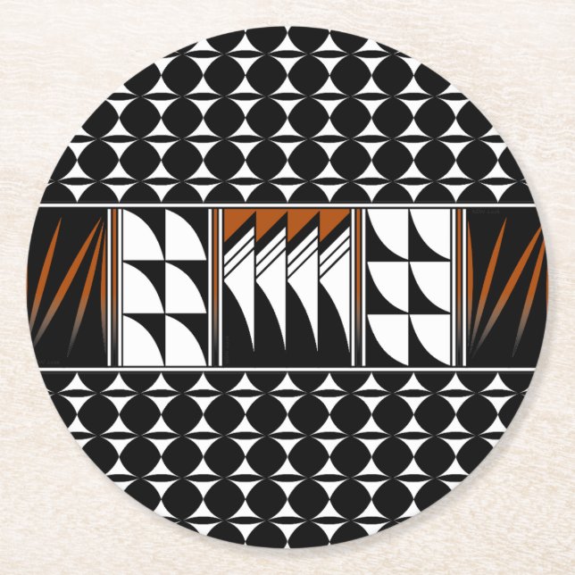 Porta-copo De Papel Redondo Bênçãos da pena sudoeste (Frente)