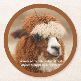 Porta-copo De Papel Redondo Best Alpaca Monobrow