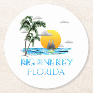 Porta-copo De Papel Redondo Big Pine Key Florida Keys