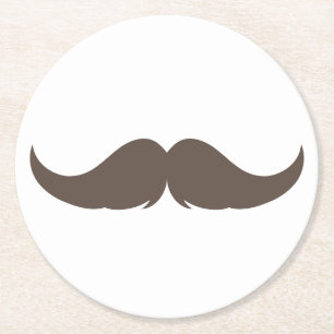 Porta-copo De Papel Redondo Bigode de Manipulação de Petições Personalizável