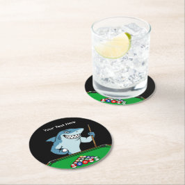 Porta-copo De Papel Redondo Billiards Pool Shark Guest Drink Coasters