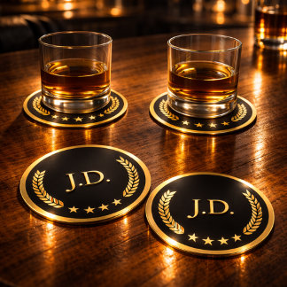 Porta-copo De Papel Redondo Black & Gold Casino – Solteirão ou Aniversário de 