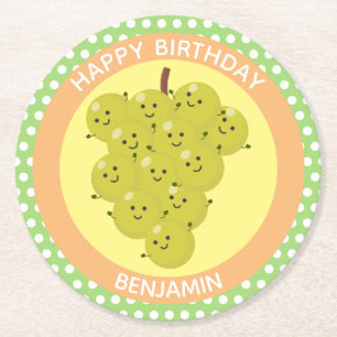 Porta-copo De Papel Redondo Boca engraçada e bonita de desenho animado de reun