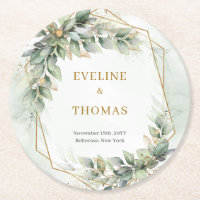 Boho d'água verde eucalipto e casamento dourado