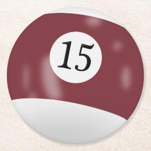 Porta-copo De Papel Redondo Bola Billiards 15