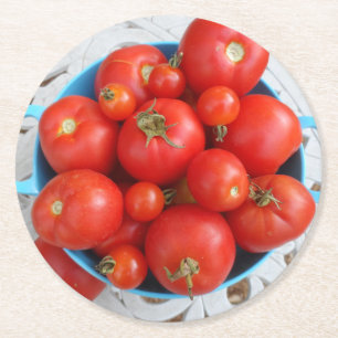 Porta-copo De Papel Redondo Boliche de Tomates