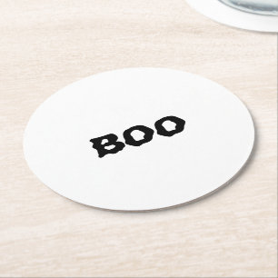 Porta-copo De Papel Redondo Boo Black & White Spookeen