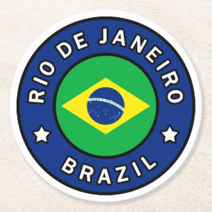 Porta-copo De Papel Redondo Brasil do Rio de Janeiro