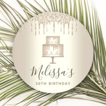 Brilho de bolo dourado escorre sofisticada festa g