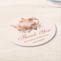 bule d'água outono obrigado de casamento