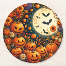 Bule de Papel de Abóbora de Halloween