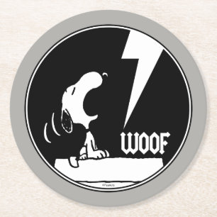 Porta-copo De Papel Redondo Camisetas Rock   Snoopy Howling