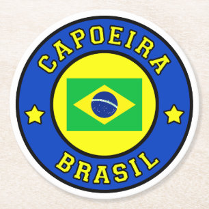 Porta-copo De Papel Redondo Capoeira Brasil