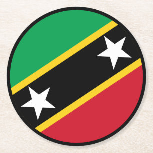 Porta-copo De Papel Redondo Caribe de Independência de santo Kitts E Nevis