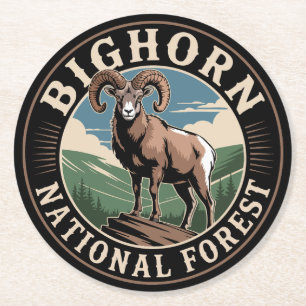 Porta-copo De Papel Redondo Carneiro Nacional Florestal Bighorn