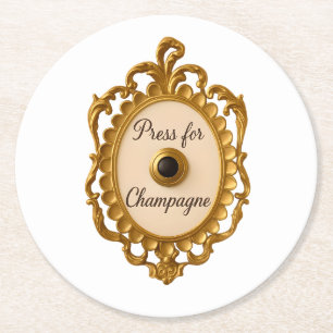 Porta-copo De Papel Redondo Carrinho de Bar Veuve Coaster para Champanhe