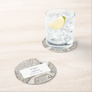 Porta-copo De Papel Redondo Casamento NYC de Destino de Nova Iorque