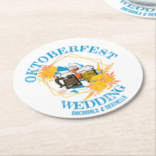 Porta-copo De Papel Redondo Casamento OKTOBERFEST