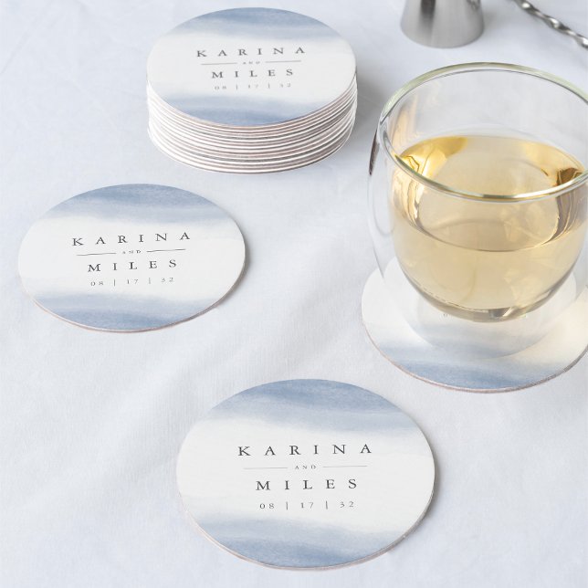 Porta-copo De Papel Redondo Casamento Por Aquarela Costeira Do Bei (Criador carregado)