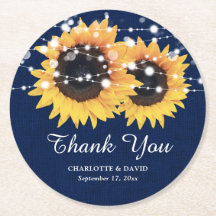 Casamento Rustic Burlap Marinho Blue Sunflower