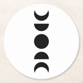 Porta-copo De Papel Redondo Celestial Moon Phases