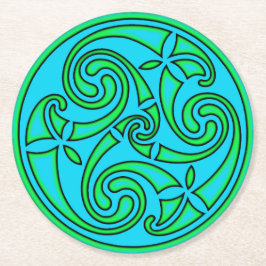 Porta-copo De Papel Redondo Celtic Art & Design Paper Coasters
