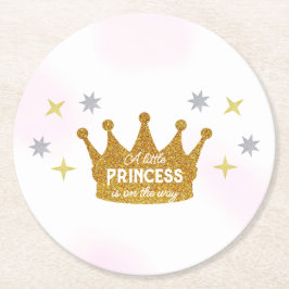Porta-copo De Papel Redondo Chá de Bebê Princesinha