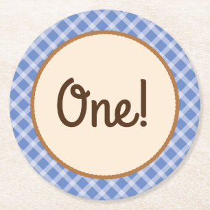 Porta-copo De Papel Redondo Chá de fraldas Cowboy