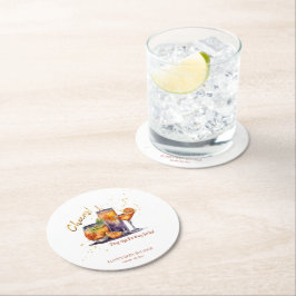 Porta-copo De Papel Redondo Chá de fraldas de coquetéis do Halloween