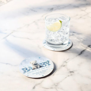 Porta-copo De Papel Redondo Chá de fraldas de Espera Moderno do Inverno