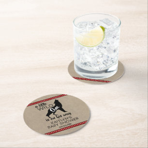 Porta-copo De Papel Redondo Chá de fraldas Wild One Boys