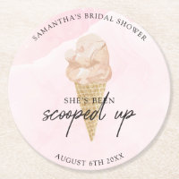 Chá de panela de Sorvete de Aquarela Moderna Chic