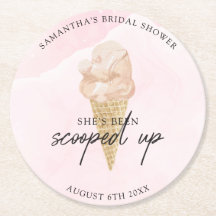 Chá de panela de Sorvete de Aquarela Moderna Chic