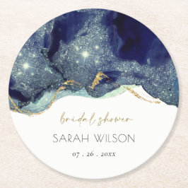 Porta-copo De Papel Redondo Chá de panela Luminosa Dourada do Marinho com Abst