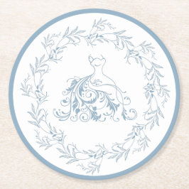 Porta-copo De Papel Redondo Chá de panela - Portas copos de papel Chá azul Ele