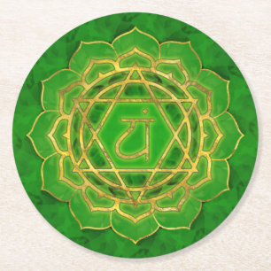 Porta-copo De Papel Redondo Chakra cardíaco - Anahata