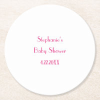 Chás de fraldas Girls Pink Custom Name 2024 Elegan