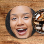 Porta-copo De Papel Redondo Cheio Divertido Face Fechar Foto Selfie<br><div class="desc">Porta copos de papel redondo com cheio engraçada. Personalize-o adicionando uma foto quadrada 1x1 de si mesmo ou do recipiente do presente. Unisex para homens e mulheres. Adequado para crianças e adultos.</div>