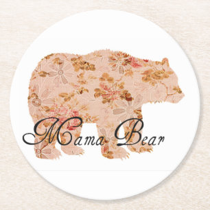 Porta-copo De Papel Redondo Chique Mama Bear
