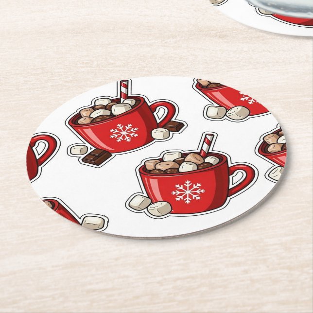 Porta-copo De Papel Redondo Christmas (Angulado)