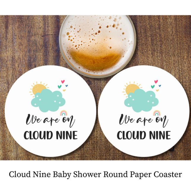 Porta-copo De Papel Redondo Chuva de Bênçãos para o Bebê  (Criador carregado)