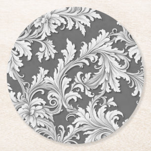 Porta-copo De Papel Redondo Cinza Design de Porta copos de de papel preto e br
