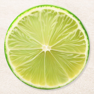 Porta-copo De Papel Redondo Coaster de Bebidas com Fatia de Limão Ultra Realis
